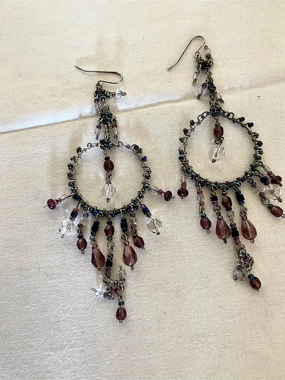 Multicolor Beaded Dangle Earrings